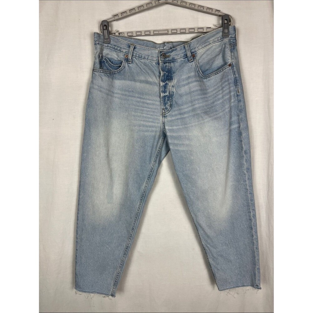 NWT Old Navy High Rise Slouchy Taper Light Wash Button Fly Jeans